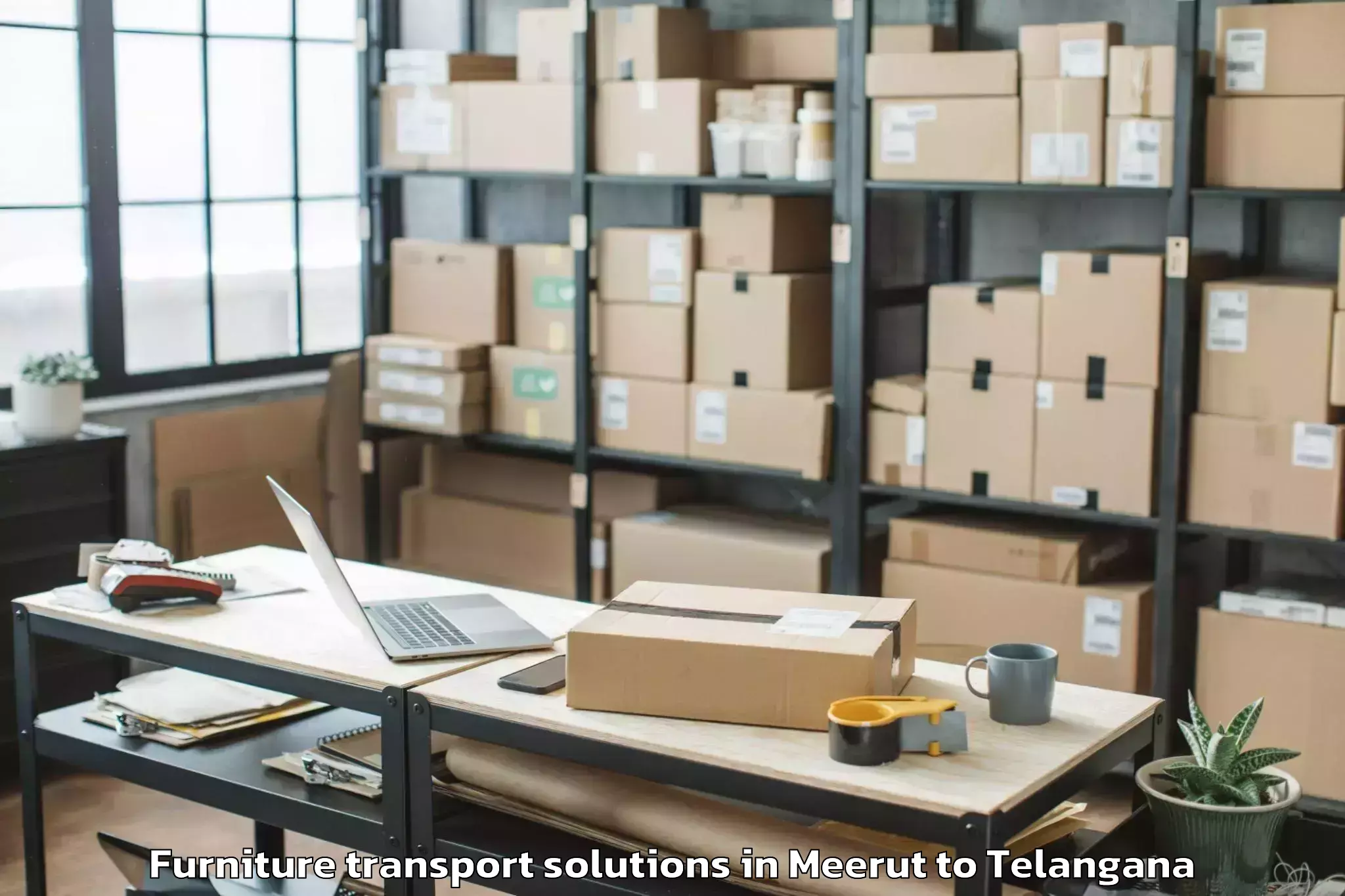 Quality Meerut to Moinabad Furniture Transport Solutions